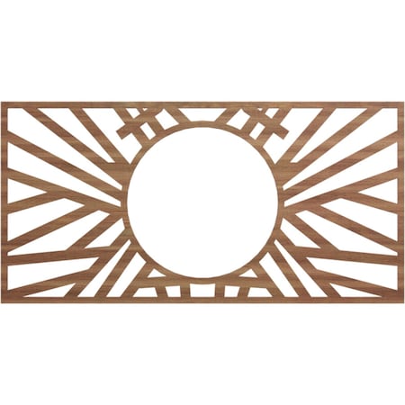 Ekena Millwork Hoover Wood Fretwork Pierced Ceiling Medallion, Walnut, 30"W x 15"H x 11 1/8"ID x 3/8"T CMWP30X15X0375HOWA